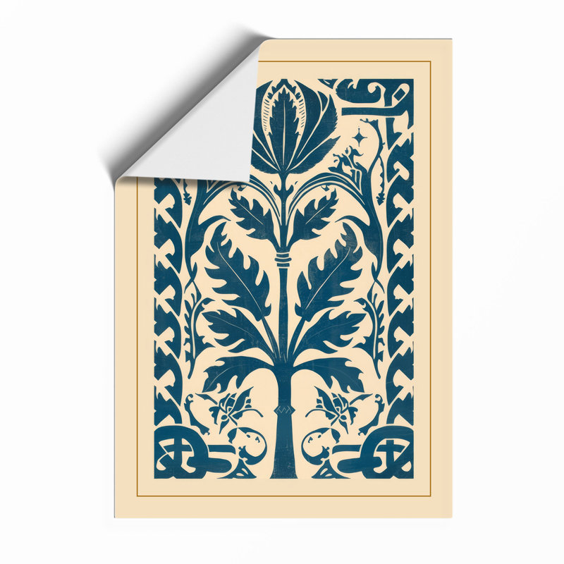 Symmetrical Tree Pattern Botanical - Framed Print, A1 - 84.1 x 59.4 cm, Unframed