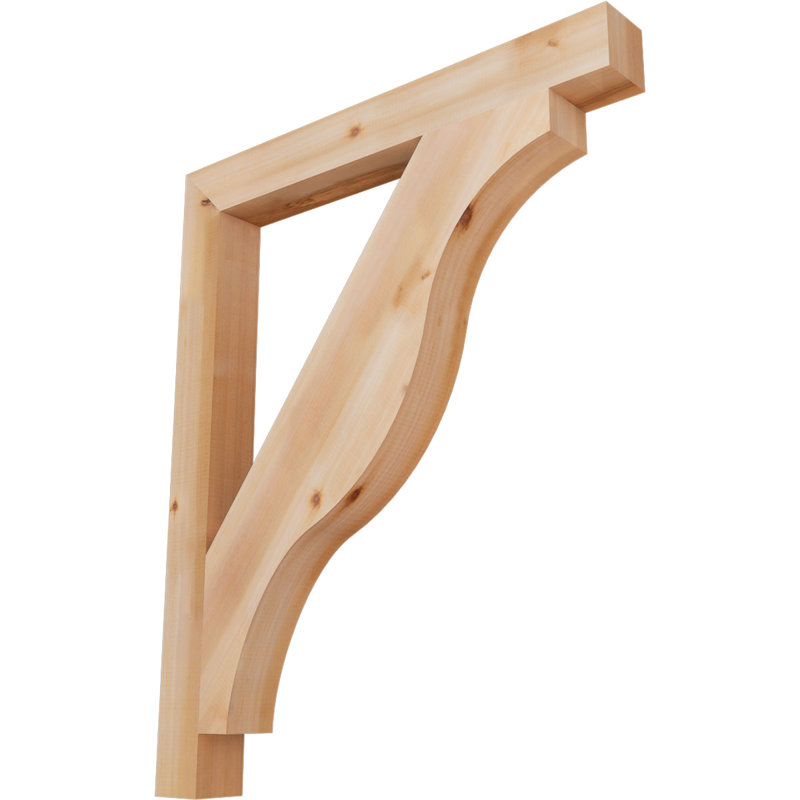Funston Block Bracket, 40" H x 3.5" W x 36" D, Western Red Cedar (Smooth)