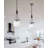 Cora 8 Inch Pendant Light w Gray Gold Chain, Fluted Raindrop Glass