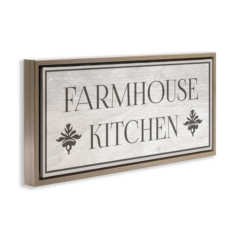 "Farmhouse Kitchen", art mural encadré sur toile flottante par Daphne Polselli kwp-1059, H 11 po x l 25 po