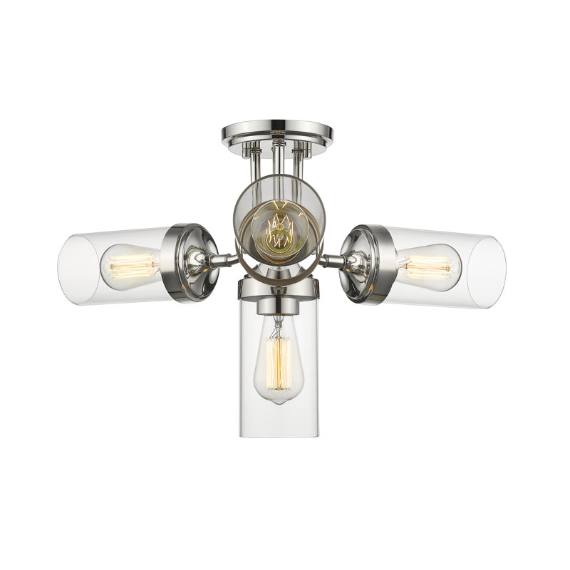 Grantham Glass Spotlight, Polished Nickel