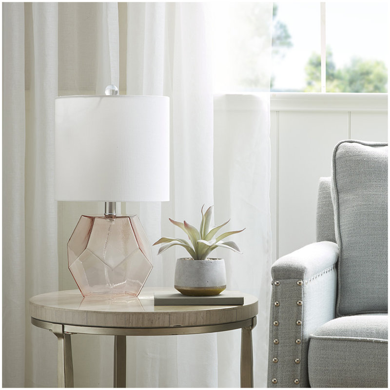 Lampe de table géométrique en verre