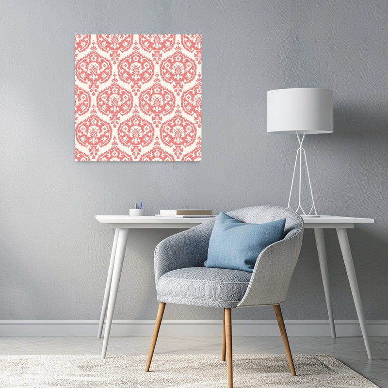 Art contemporain, architecture moderne, élégante et romantique, Rouge, H 24 po x l 24 po