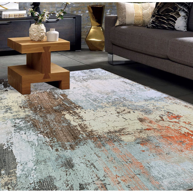 Tapis gris / brun Orman, Rectangle 5 pi x 7 pi