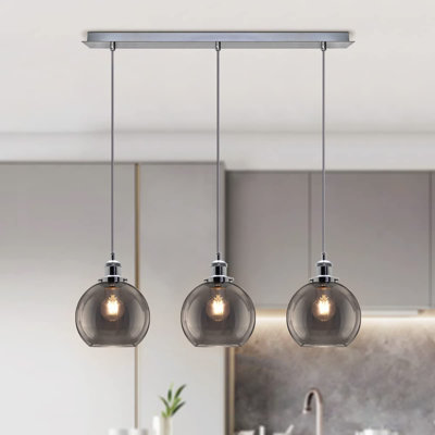 3 - Light Grey Kitchen Island Pendant