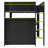 Wood Bed With Height-Adjustable Desk,Wardrobe,Ample Storage Space,And RGB Light-1379693544