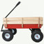 Chariot de jardin pour l'extérieur avec chariot pneumatique en bois