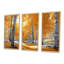 «Autumn Birch Trees Forest Path Panorama II», ensemble de reproduction d'art mural forêt-107200748-107200742