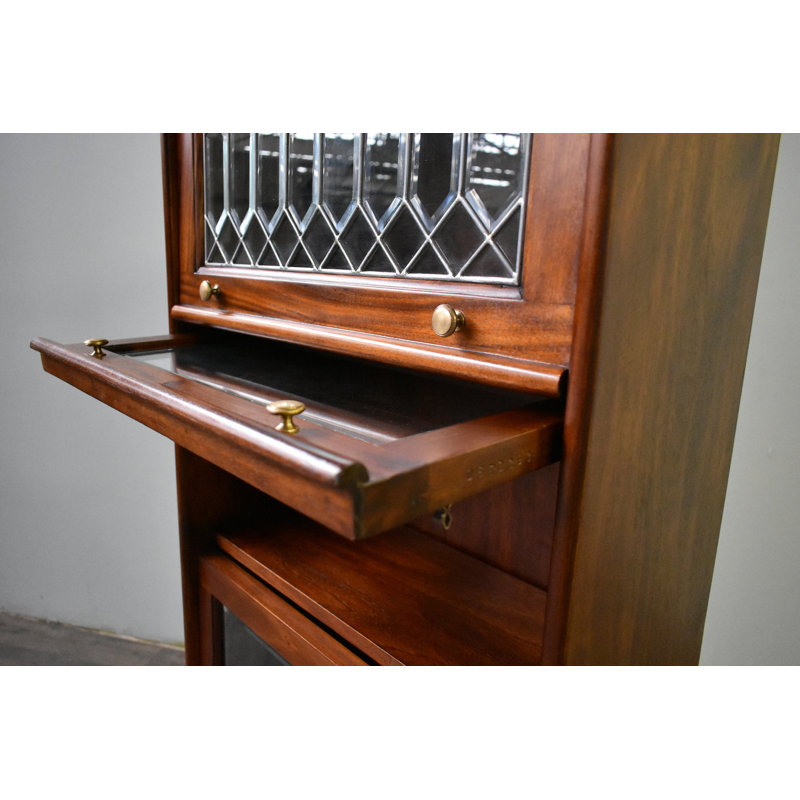 Nijaz Barister Storage Bookcase, Dark Brown