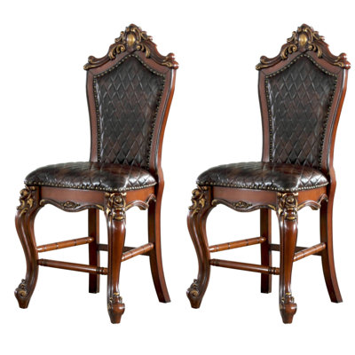 Chaises à hauteur de comptoir sans accoudoirs (lot de 2)