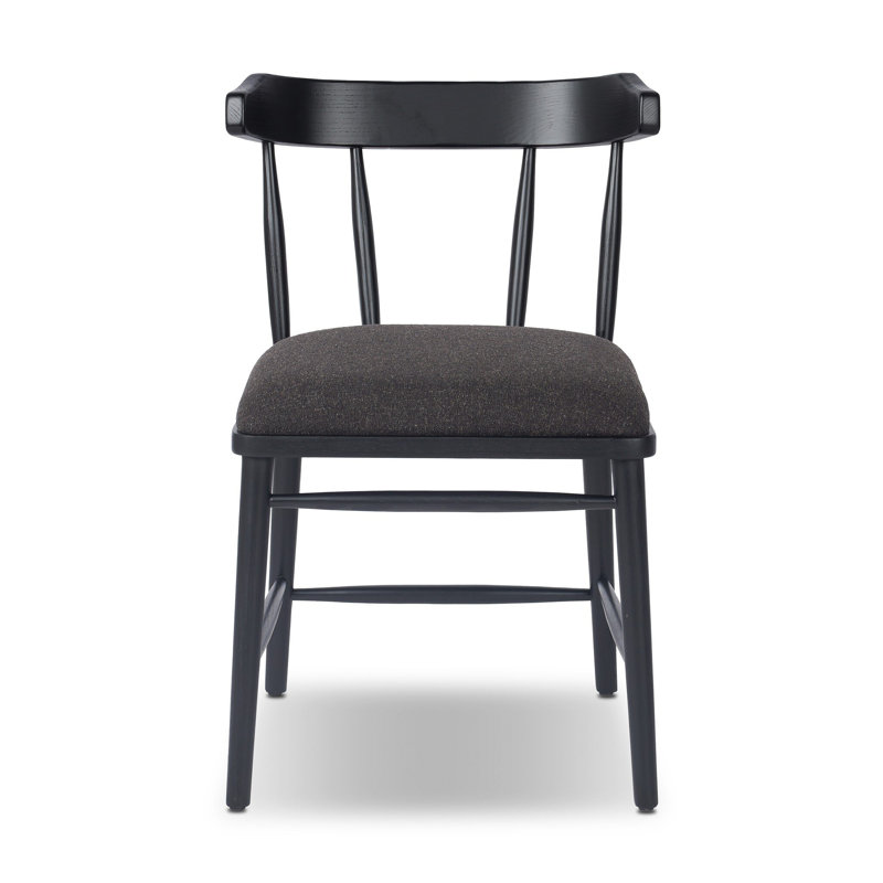 Colter Leather Dining Chair, Antwerp Noir, Black