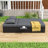 All-Weather PE Rattan Reclining Double Chaise with Adjustable Backrests and Practical Cup Trays-901111486