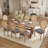 French Style Vintage Rattan Back Dining Chairs Side Chairs (Set of 4)-2059969049