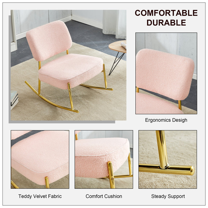 Chaises berçantes pour le salon, Rose