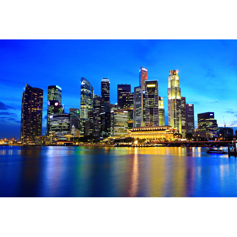 Clairece singapour, ville de nuit par Leungchopan, H 32 po x l 48 po