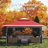 12x12 Pop-Up Gazebo, Instant Setup Gazebo Tent with Mosquito Net & 4 Sandbags, Waterproof Windproof Outdoor Canopy Shelter for Lawn Garden Backyard Deck Camping BBQ Parties, Portable Easy Assembly-124508015