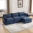 Oversized Modular Sectional Sofa with Movable Ottoman-1734564880