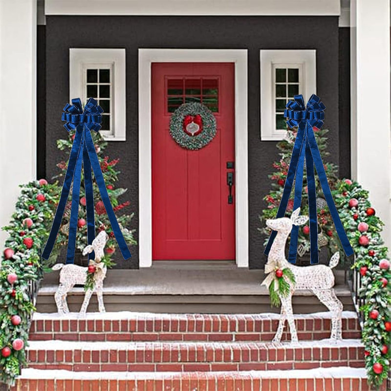 Décorations d'arbre de Noël pour les fêtes du dimanche et les mariages saisonniers (bleu)