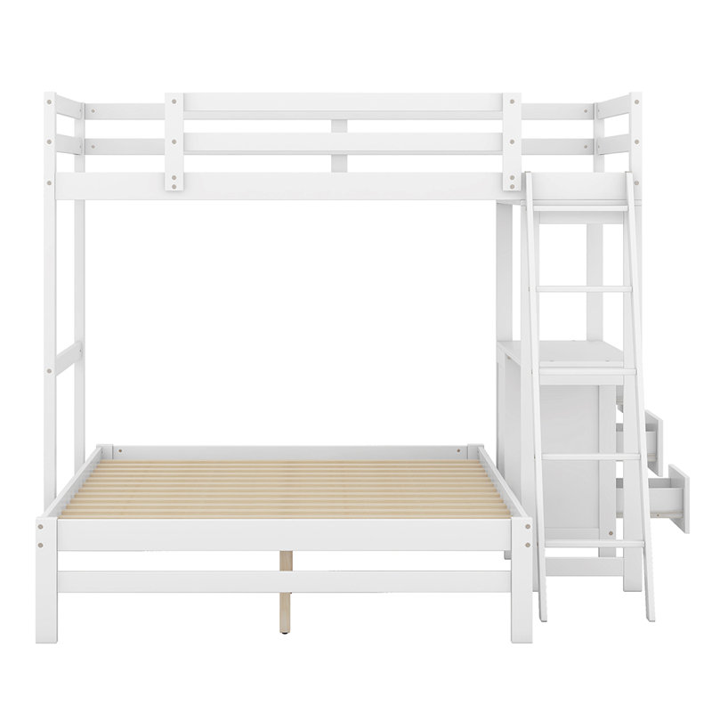 Twin Over Full Standard Bunk Bed With Storage