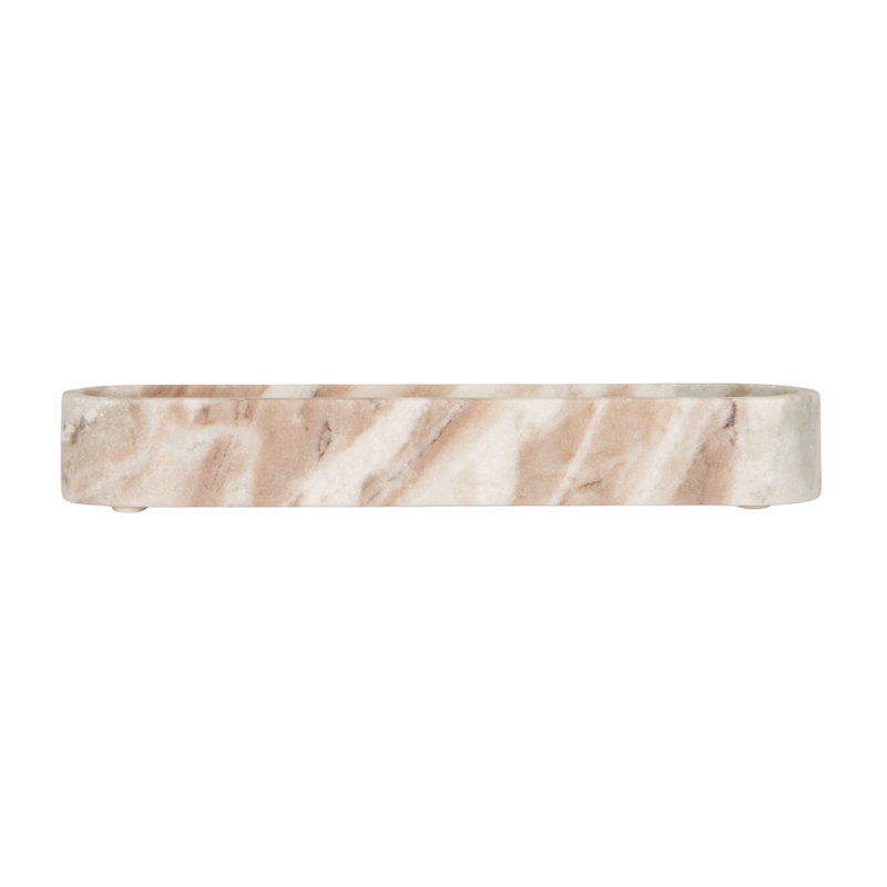 Plat ovale en marbre brun, Mélange de gris