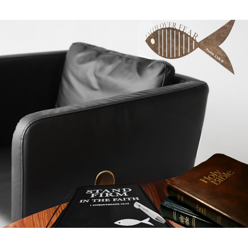 Poissons suspendus en métal «Faith Over Fear»