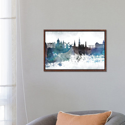Sydney Bluish Skylines by WallDecorAddict - Floater Frame Gallery-Wrapped Canvas Giclée on Canvas