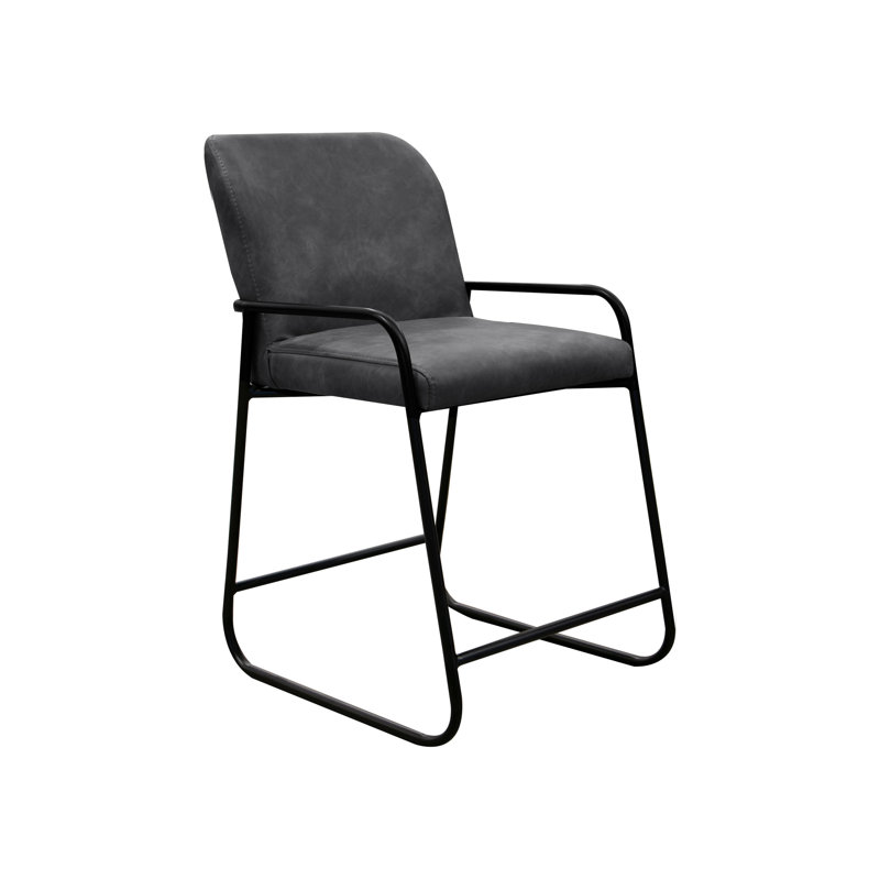 Tabouret de comptoir Eliza 24, Mélange de polyester gris
