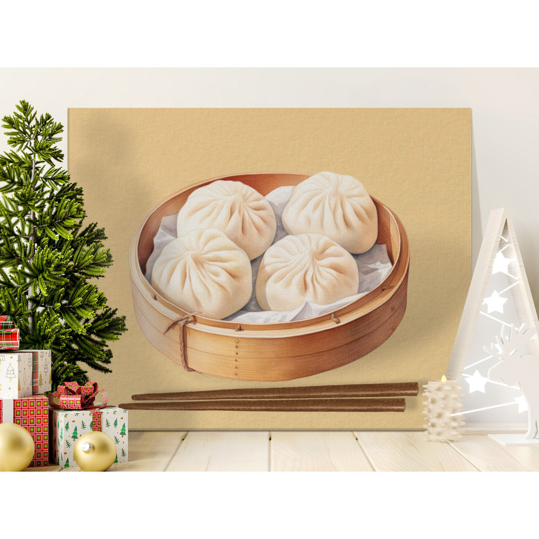 Steamed Dumplings Asian Food Canvas