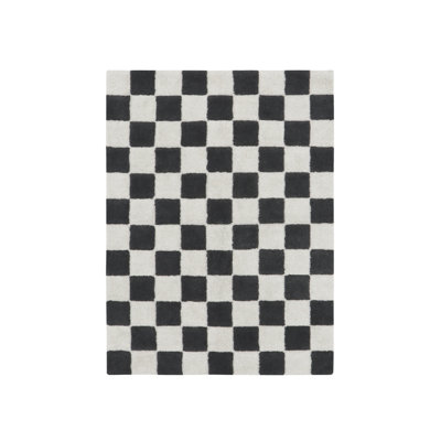 Washable Rug Kitchen Tiles Dark Gray