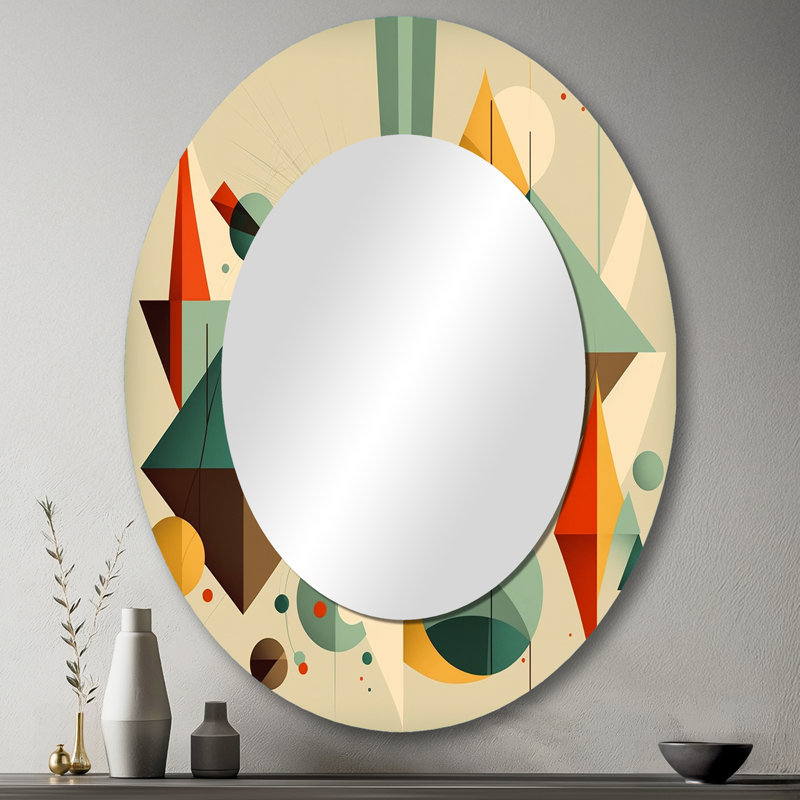 Dimensions Mid-Century rétro III - Mid-Century, 36 po x 24 po, Ovale
