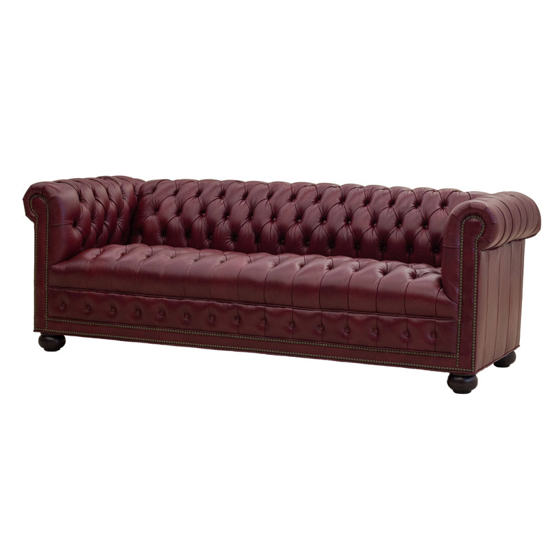 Leather Sofa, Revelation Red Velvet