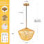 Suspension à une lumière avec abat-jour en verre doré, idéale pour un îlot de cuisine, une table à manger ou un hall d'entrée.-2098256199