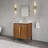 Klemenc 30 in. Single Sink Carrara White Marble Bath Vanity in Noir Juglans with Satin Gold Hardware