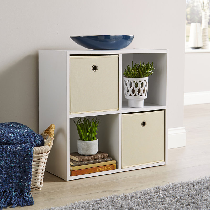 Steib 2x2 Storage Cube Bookcase Unit, White