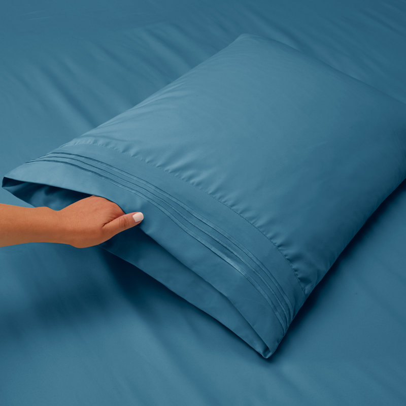 Microfiber Sheet Set, Blue Heaven, King Sheet Set + 1 Fitted Sheet + 4 Pillowcases