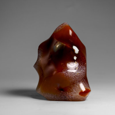 Agate de cornaline polie, forme libre, flamme de Madagascar (1 lb)