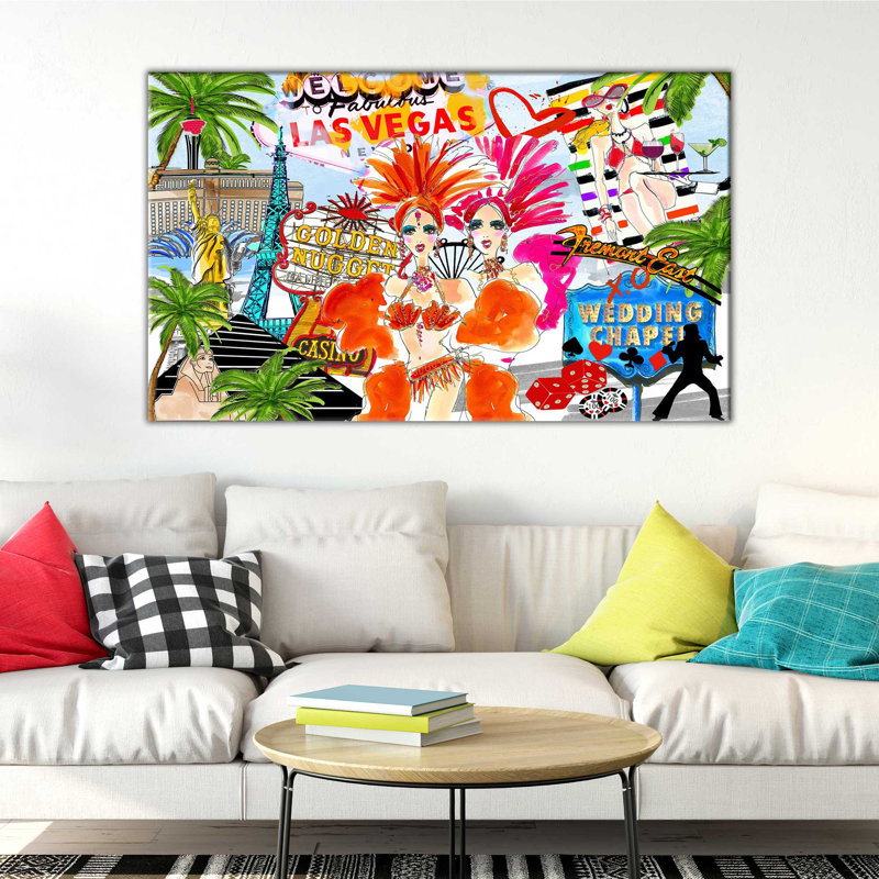 «Take Me To Las Vegas (Horizontal)» par Jodi - impression, Toile tendue, H 24 po x l 40 po x P 1,5 po