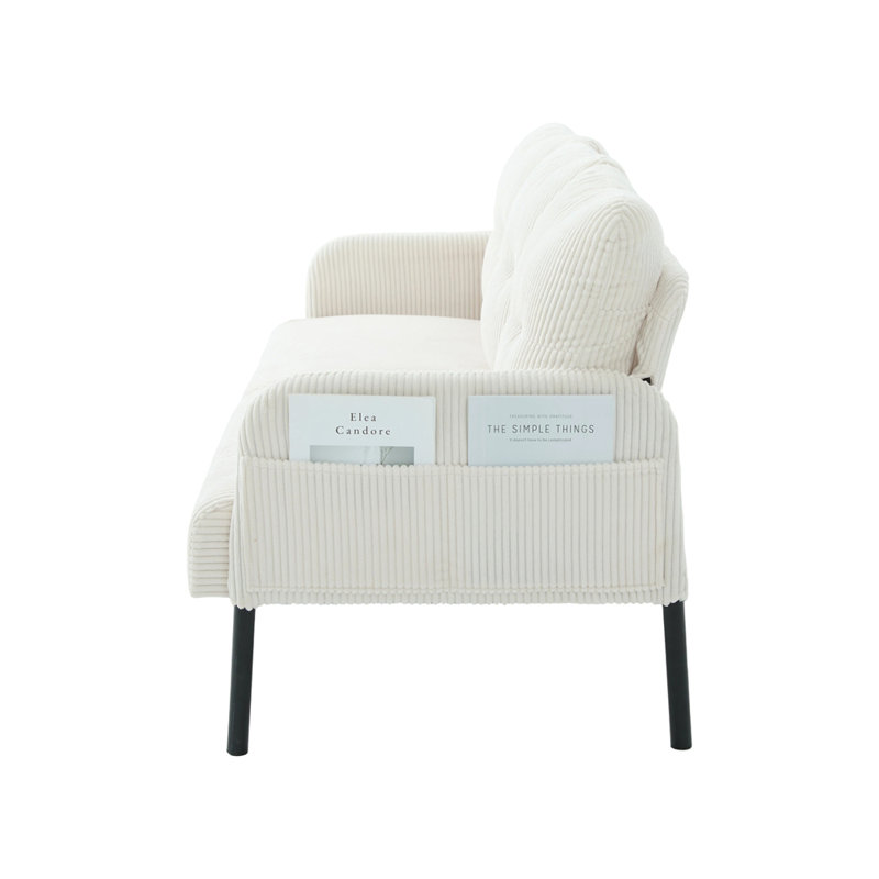 Causeuse surdimensionnée et moelleuse moderne, Beige
