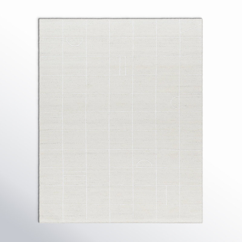 Loeb Hand Tufted Wool Geometric Indoor Rug, Rectangle 8' x 10'