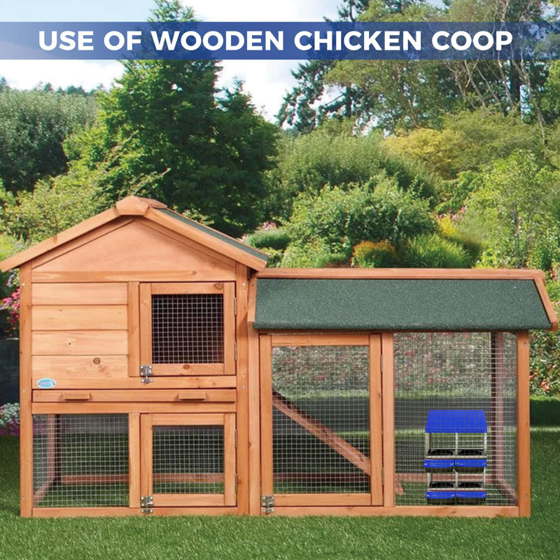Boîte de nidification pour poulets, Easy Egg Collection et boîte de ponte en acier galvanisé Clean pour poules, Bleu