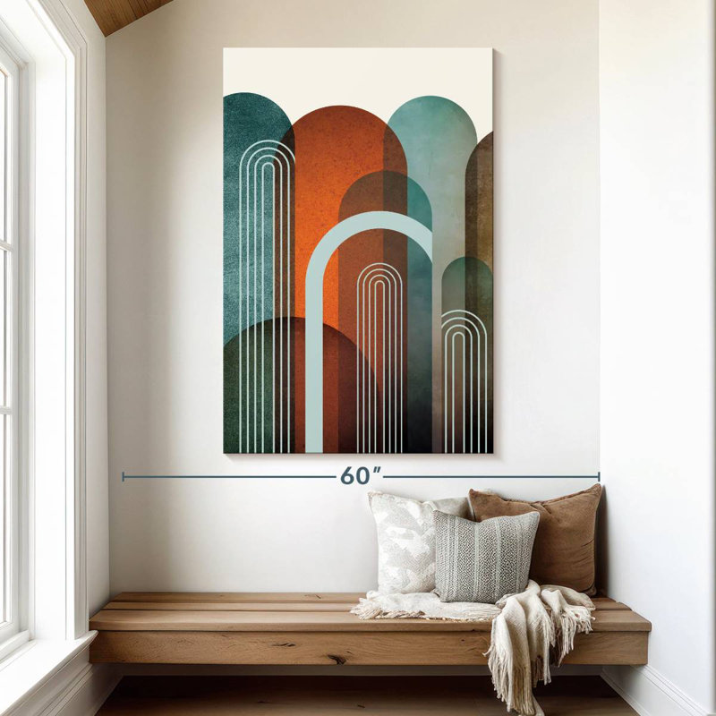 Avery Mid-Century Arches orange sarcelle I, H 51 po x l 34 po