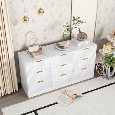 Armoire de rangement à 63 tiroirs en bois avec commode 9 tiroirs