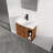 Wall-Mounted Bathroom Vanity with Ceramic Sink