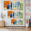 Tableau abstrait libellule sur toile tendue (lot de 3)-1687755356