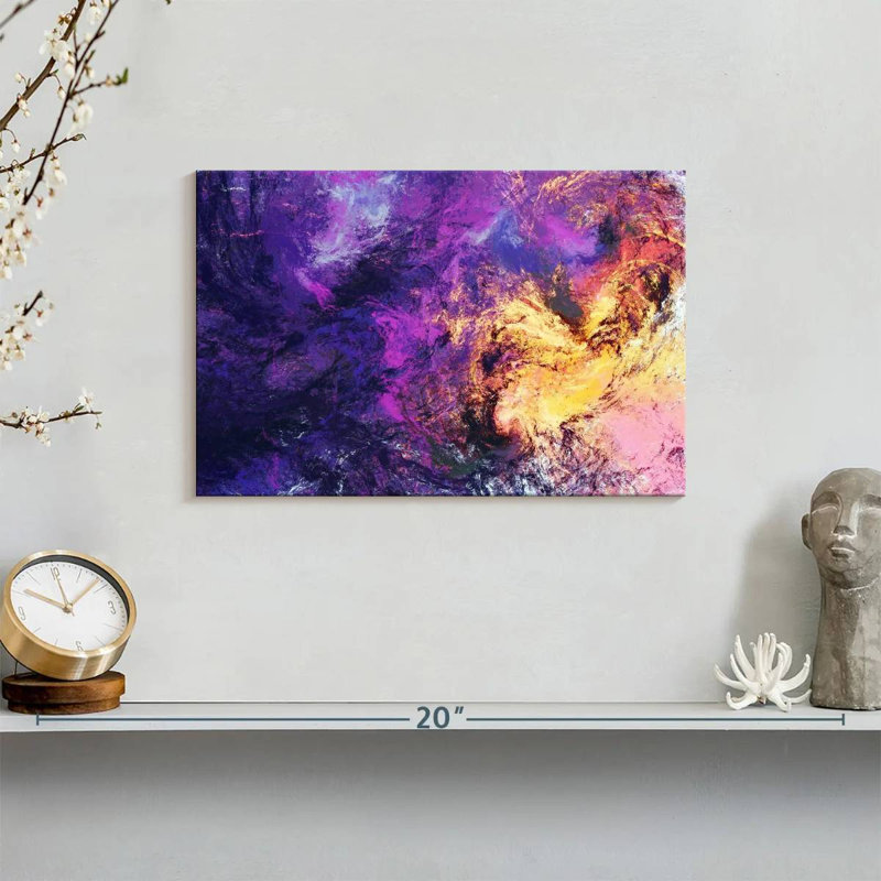 Avery Purple Abstract Texture, 8" H x 12" W