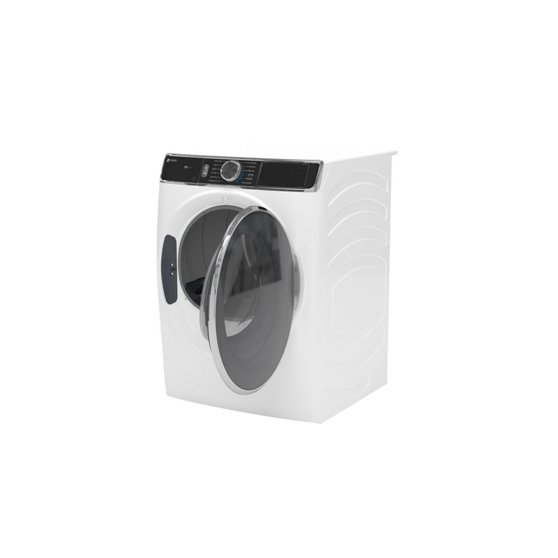 GE Profile 7.8 Cu Ft Capacity Smart Front Load Gas Dryer With Steam And Sanitize Cycle, White, Natural Gas