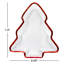 Christmas Tree Red Rim Serving Tray