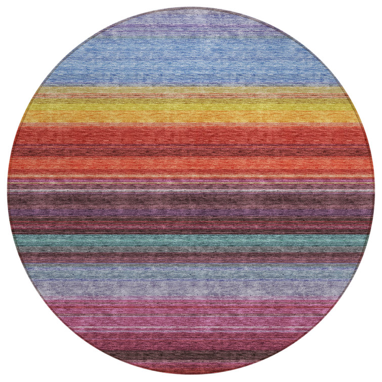 Chantille Flatweave Washable Striped Indoor / Outdoor Rug