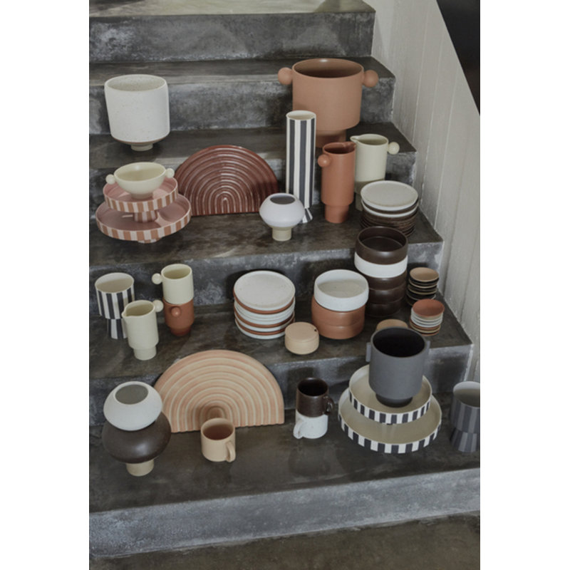 Toppu Planter, 5.91" H x 3.94" W x 3.94" D, Gray/Black