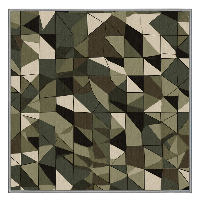 Grid Shell Rug, Square 3'